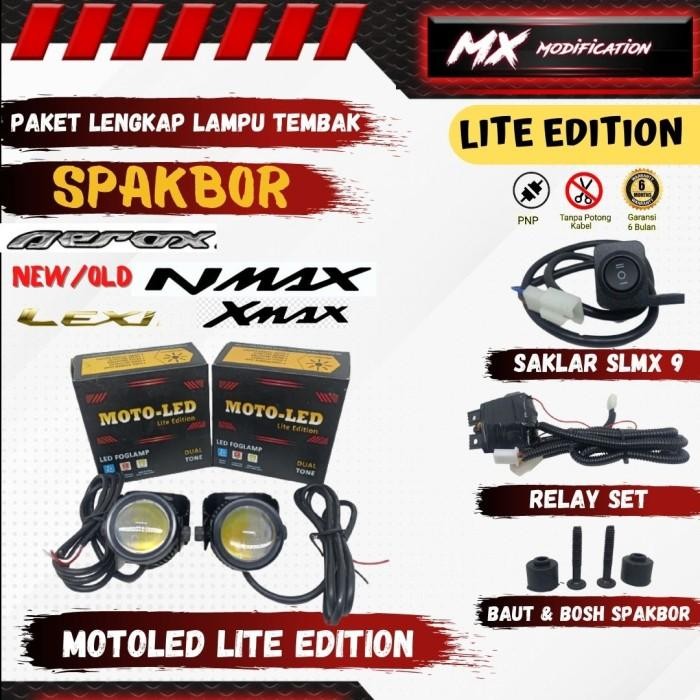 Paket Lengkap Lampu Tembak SPAKBOR Aerox , Nmax ,New Nmax 2020 , Lexi , XMax Motor