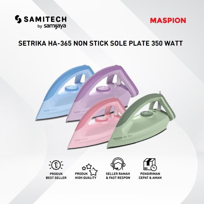 Setrika Maspion Ha-365 Ha 365 Ceralon Hijab Series Warna Random