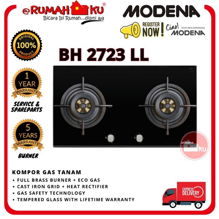Kompor Gas Tanam Modena Bh 2723 Ll Full Brass Burner