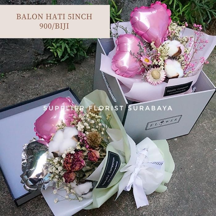 Good Quality Balon Hati Foil / Balon Foil / Balon Hati Kecil / Balon Hati Foil 5Inchi / Balon Hati 5