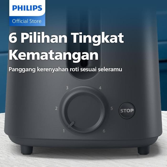 Philips Toaster Hd2510/90 Hitam - Philips Pemanggang Roti Philips Toaster Pemanggang Roti Listrik