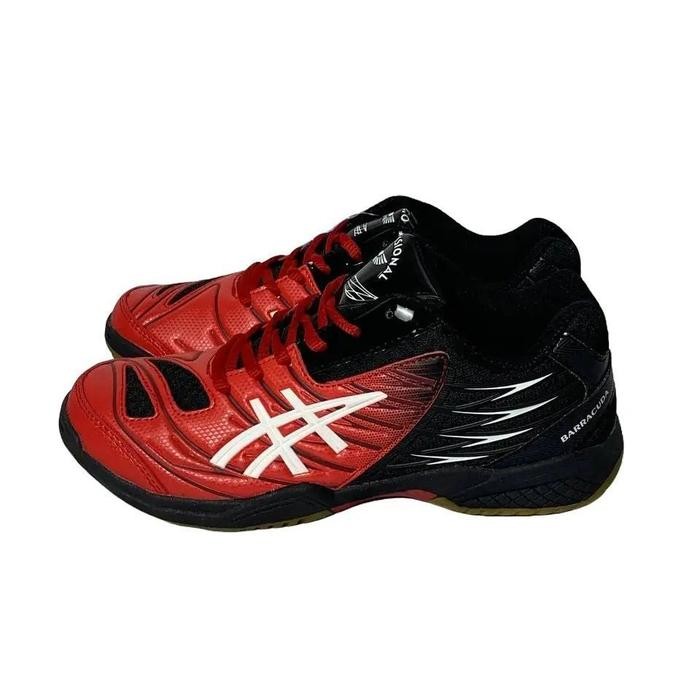 Sepatu Pria Barracuda Professional BADMINTON Merah TPR Polyster [37-45]