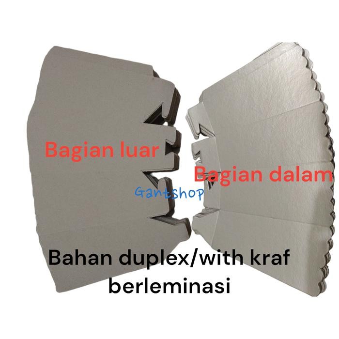 Kotak Wadah Popcorn L Kertas Popcorn Putih Polos #Gratisongkir