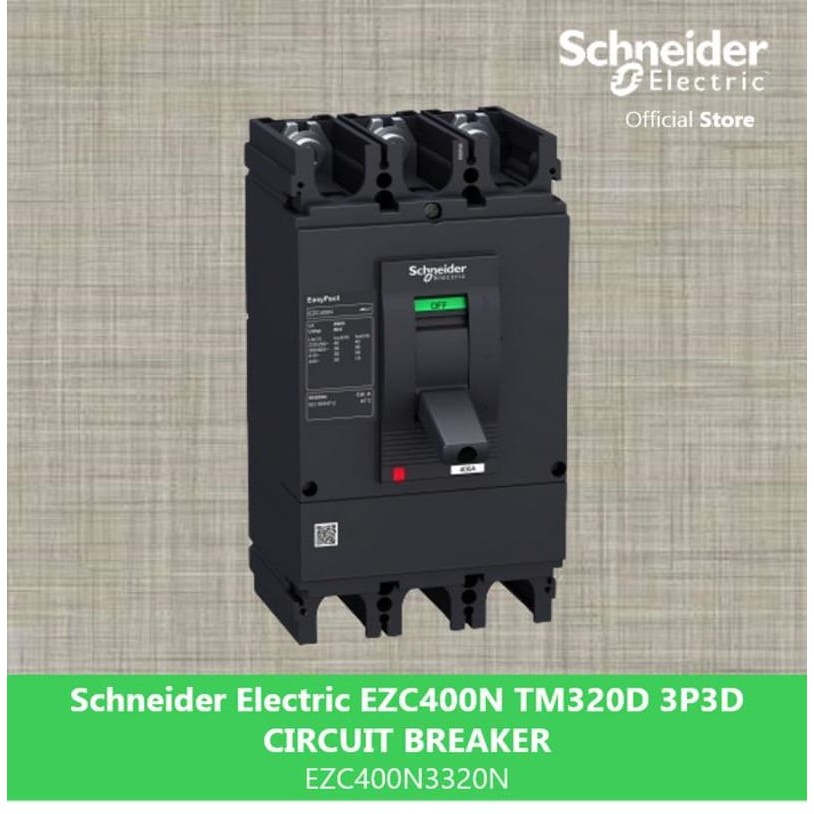 ORIGINAL Schneider 320 AMPERE EZC400N TM320D 3P3D CIRCUIT BREAKER-EZC400N3320N EZC 3 POLE 320A 320 A