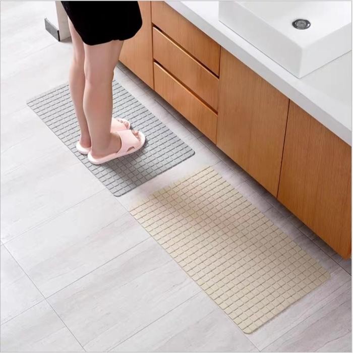SUDOKU Shower Bath Mat Keset Kamar Mandi PVC Anti Slip Suction Cup