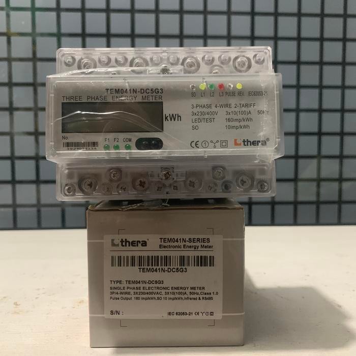 Limited Kwh meter 3phase thera multitarif TEM041-DC5G3 digital (LCD) direct Terbatas