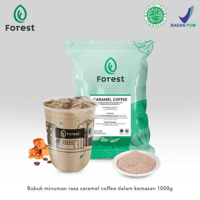 

New Bubuk Minuman CARAMEL COFFEE Powder - FOREST Bubble Drink