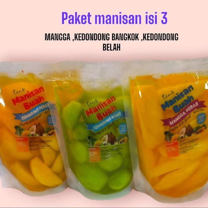 

PAKET MANISAN ISI 3 (MANGGA, KEDONDONG BANGKOK,KEDONDONG BELAH )