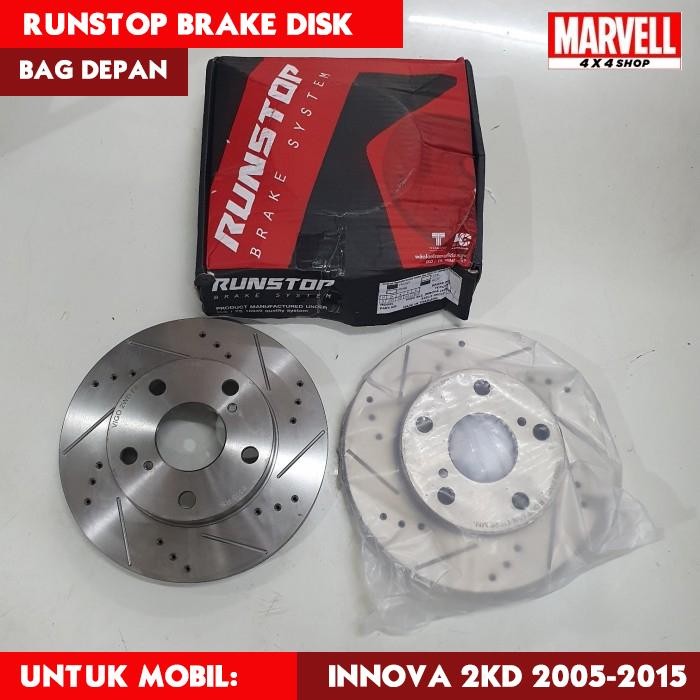 Brake Disc Rotor Disk RUNSTOP Front Depan Innova 2KD 2005-2015