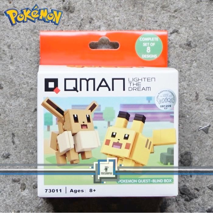 Best Seller Qman Pokemon Quest 73011 Blind Box Mainan Brick Blocks Mystery Box Grab/Gosend