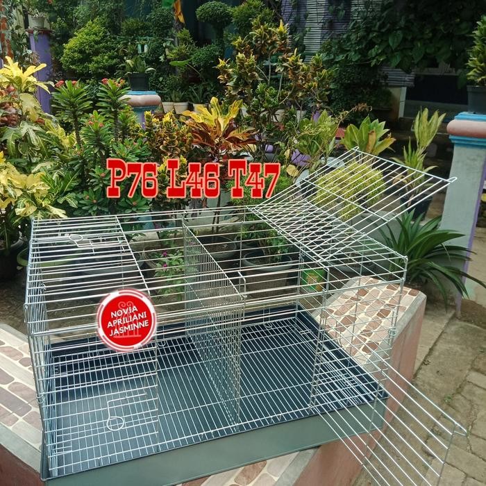 KANDANG KELINCI GALVANIS LIPAT UKURAN 76 XL
