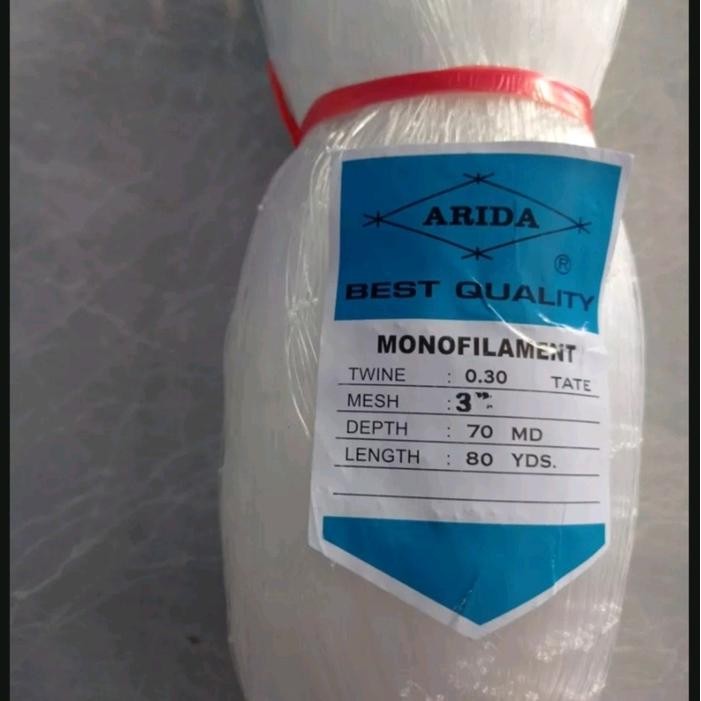 Jaring ikan arida 0.30"3 inchi 70md/80yds tate pukat ikan jaring arida jaring ikan senar jaring ikan