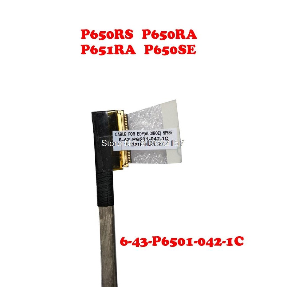 Laptop 30PIN EDP LCD EDP Cable For CLEVO P650 P650RS P650RA P651RA P650SE 6-43-P6501-042-1C 6-43-N15