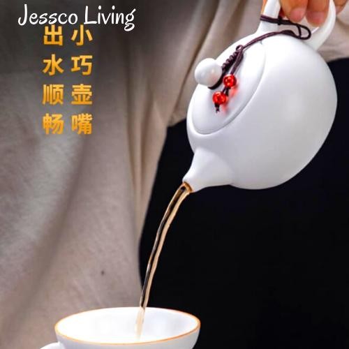 Teaset Putih / Teko Keramik / Teaset Keramik / Peralatan Minum Set