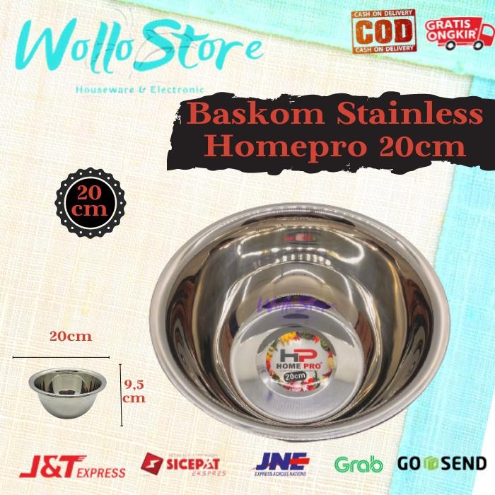 Baskom Stainless Tebal 20cm / Baskom Dalam 20cm