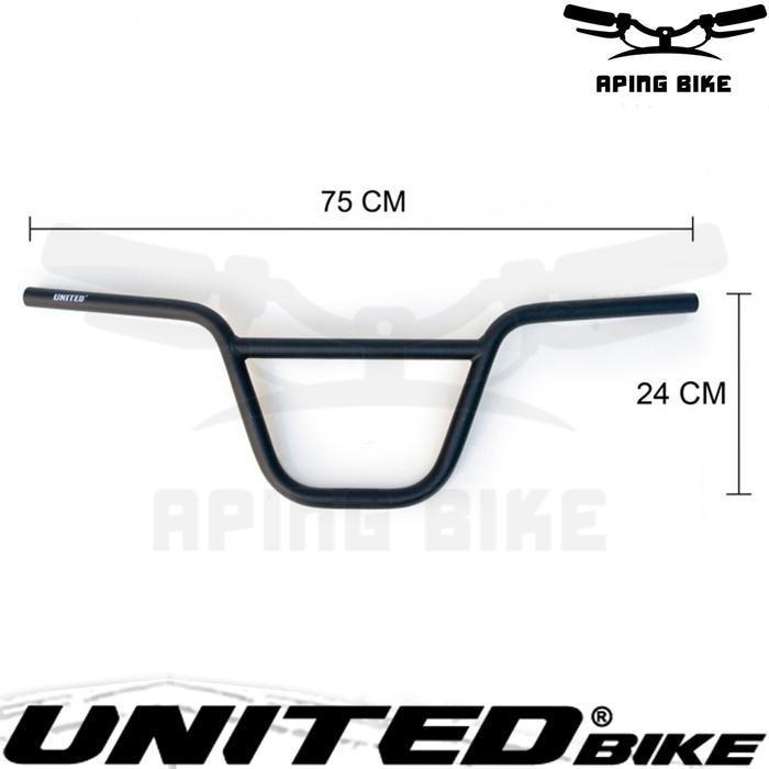Stang United 206 Hitam Stang Sepeda BMX 20 Handlebar Sepeda BMX
