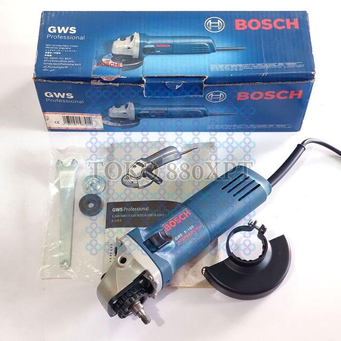 ,,,,,,,] Bosch GWS5-100 GWS 5 100 Gerinda Tangan 4" 100mm Angle Grinder