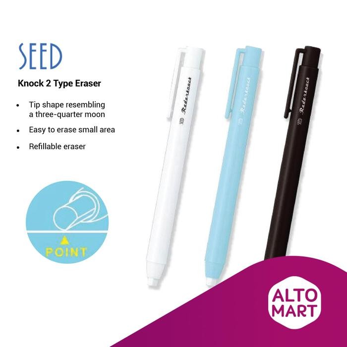 

SEED Radar Knock 2 Type Eraser Pen Penghapus Pencil Pensil Tipis