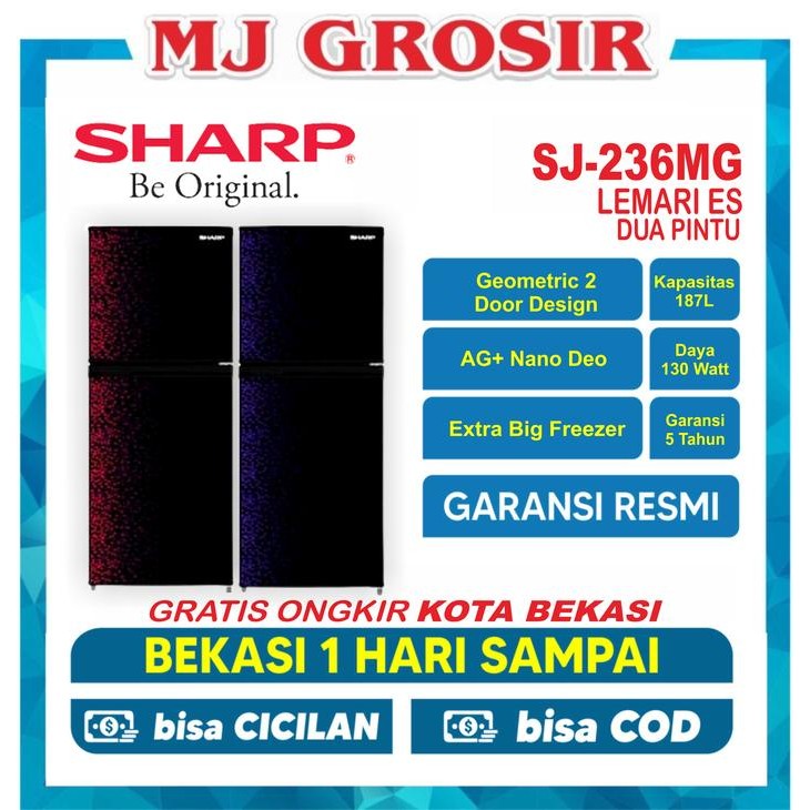 Kulkas Sj 236 Mg Lemari Es 2 Pintu Sj236Mg Sj 236Mg Shine