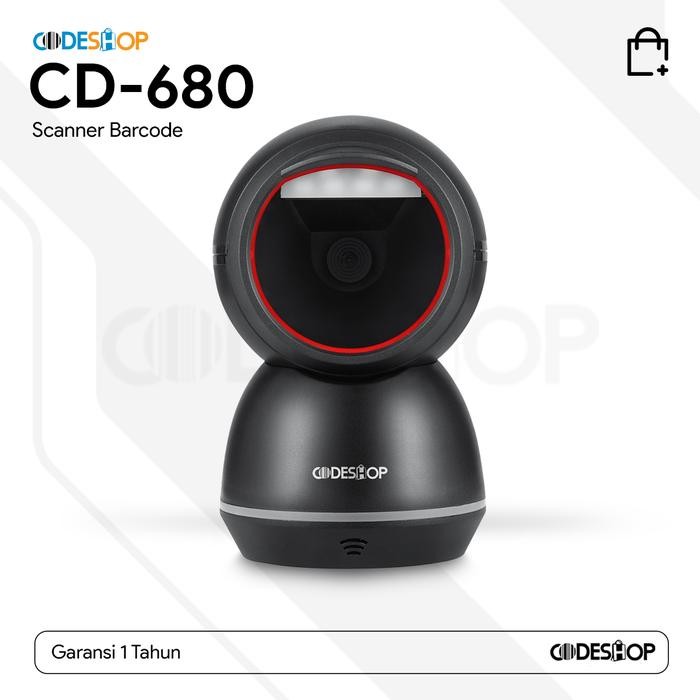 Stok Baru SCANNER BARCODE DUDUK 1D 2D CODESHOP CD-680 CD680 CD 680