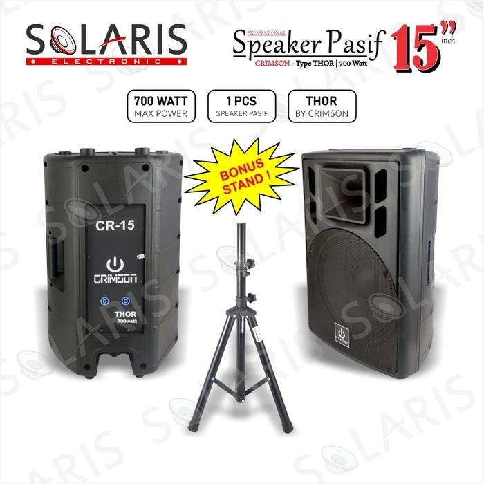 SPEAKER PASIF 15 Inch Model HUPER 700 Watt CRIMSON tipe THOR - BONUS STAND Monitor