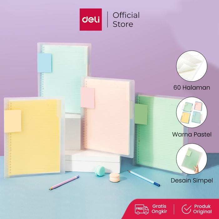 

Deli kertas binder file Loose leaf ukuran B5 isi 60 halaman QHB560