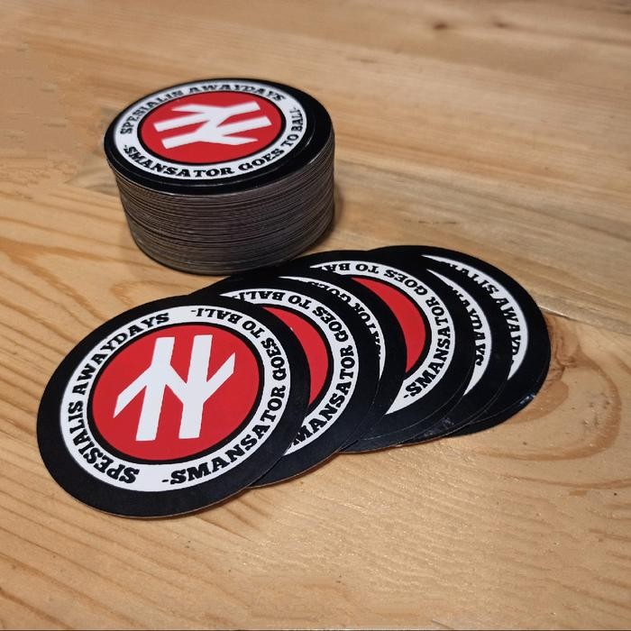 

Stiker Sticker 90- 130 pcs Custom bahan Graftac asli waterproof distro brand band