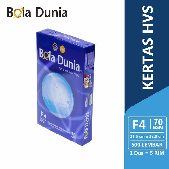 

Kertas HVS F4 70gsm Bola Dunia