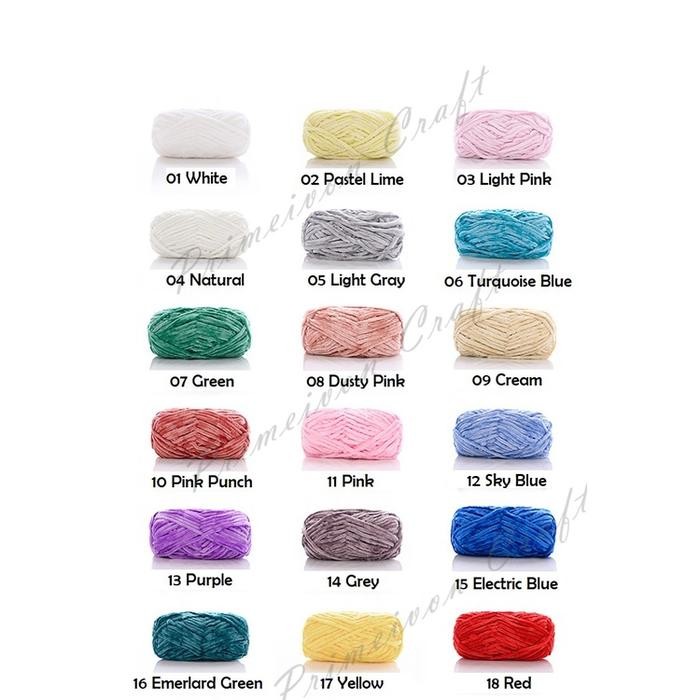 

Benang rajut beludru / velvet yarn BIG PLY VLB1