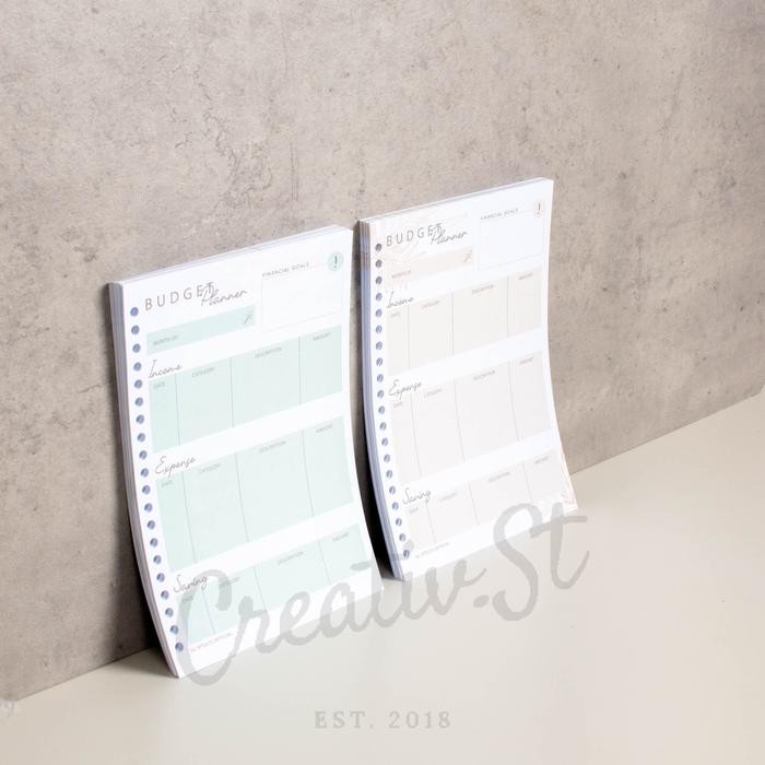 

[Tulis Id] Colorful Budget Planner Loose Leaf A5 100 GSM 50 Lbr 20 Ring