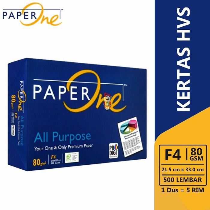 

Kertas HVS print foto copy ukuran F4 PaperOne 80 GSM