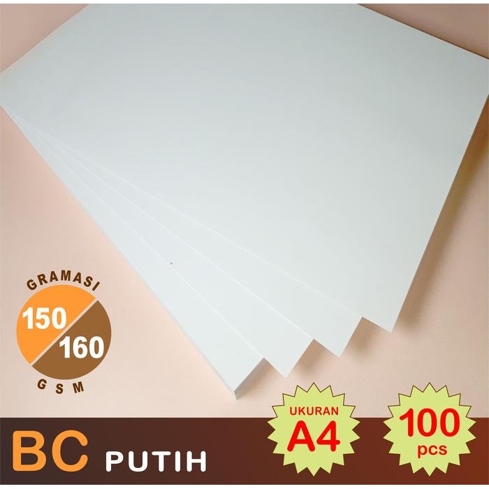 

Kertas BC (Brief Card) - Ukuran A4 - 100 pcs