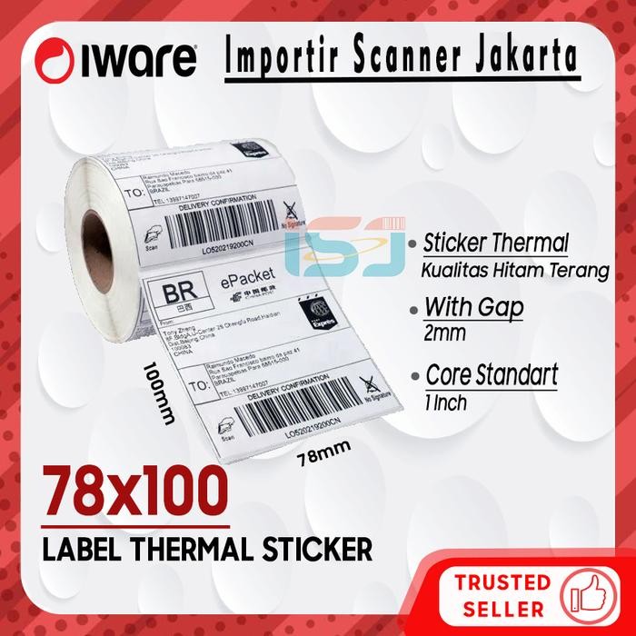 

Kertas Label Barcode 80x100mm - Stiker Label Thermal 80mm