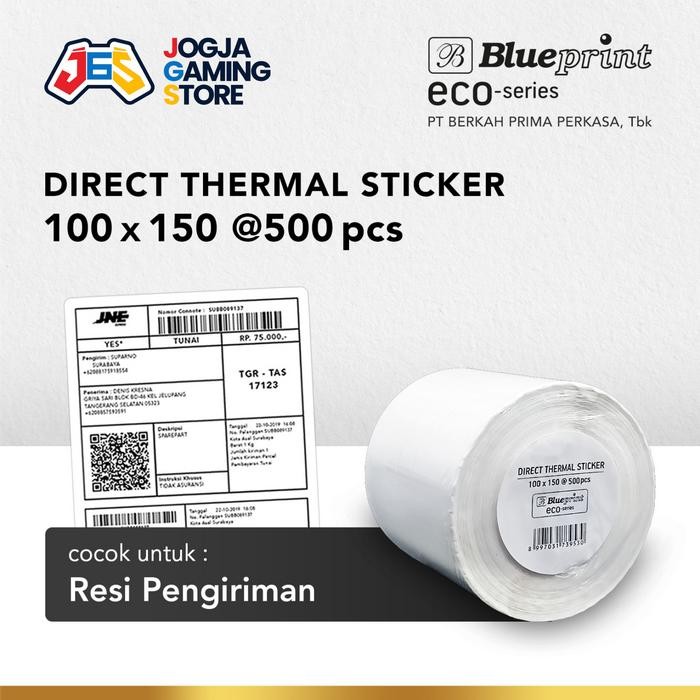

Direct Thermal Sticker Label Resi Blueprint ECO 100x150 mm isi 500 pcs