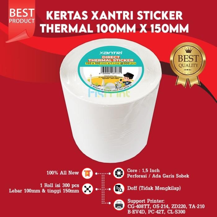 

Label thermal sticker 100x150mm kertas barcode receipt A6 100 x 150 mm