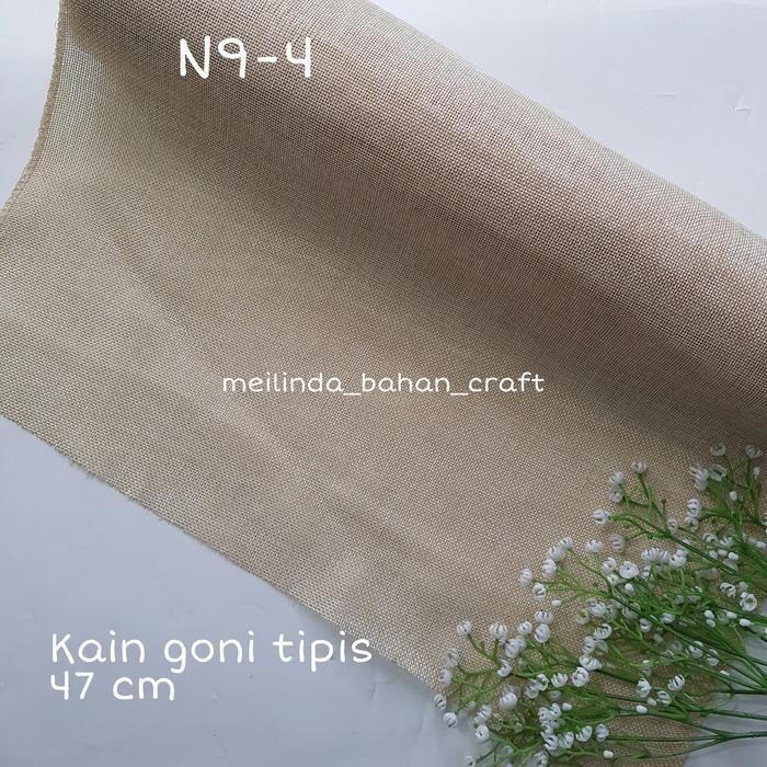 

1 yard N9-4 Kain goni serat halus tipis Kain burlap halus Kain karung