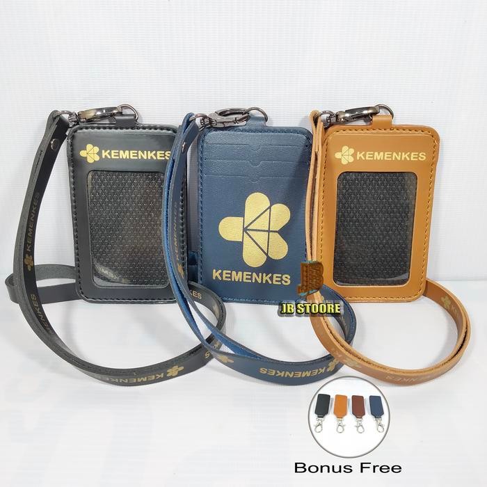 

Tempat Id Card KEMENKES Kulit / Id Card Holder Kemenkes Gantung / name tag kemenkes tali kulit