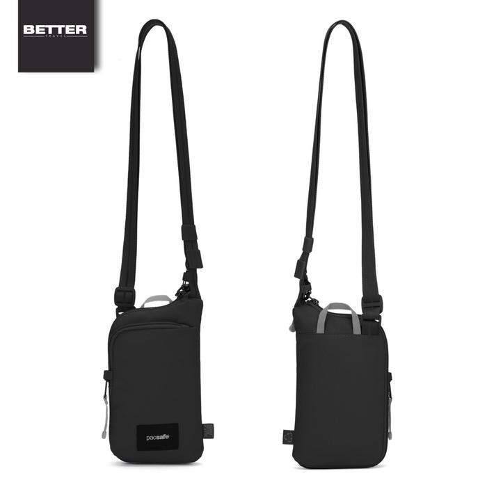 

PACSAFE tas hp tech crossbody card holder passport RFID blocking traveling selempang sling bag