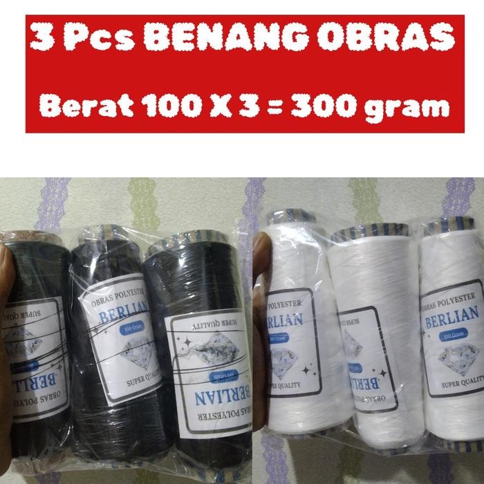

BENANG OBRAS POLYESTER 3 PCS / PER PCS 100GRAM