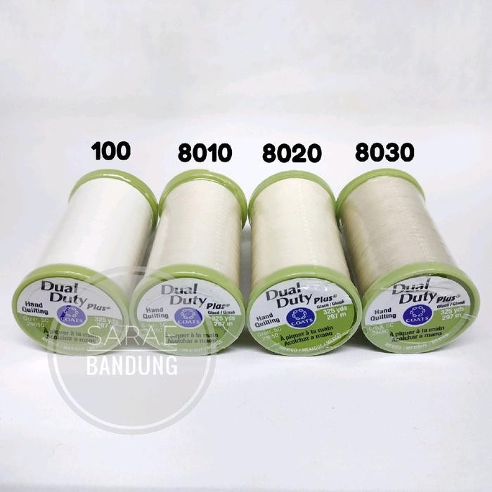 

Dual Duty Hand Quilting / Benang Quilting / 32% cotton wrapped - 68% polyester core / Panjang 297m -