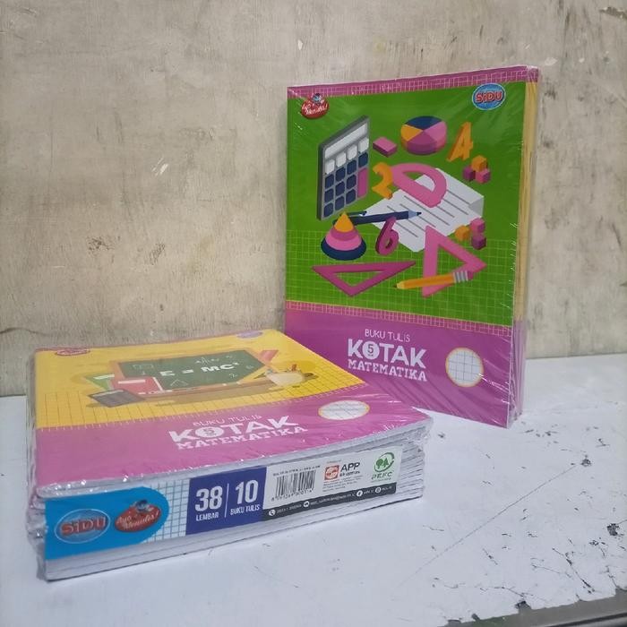 

Buku Tulis KOTAK KECIL / STRIMIN 5mm SIDU 38lembar 1pack isi 10buku