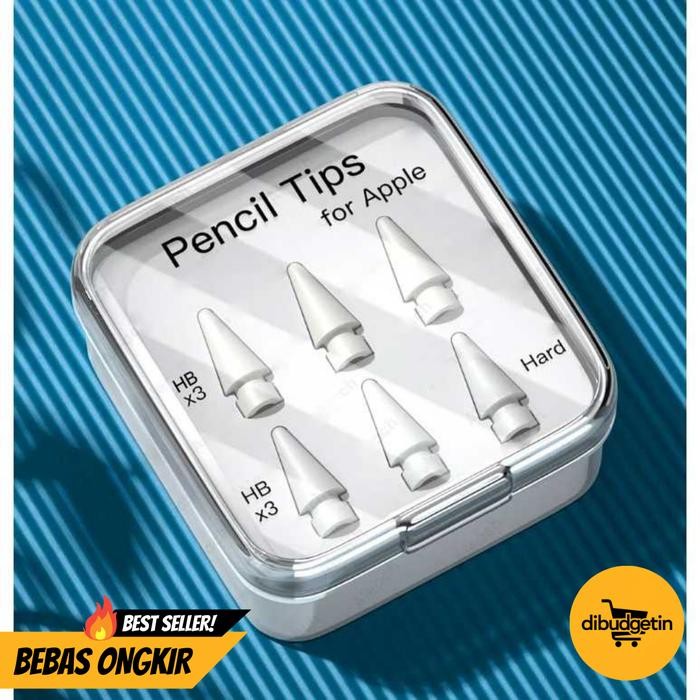 

Apple Pencil Tip Replacement Hard HB Nib 1st 2nd 6 PCS - HB6