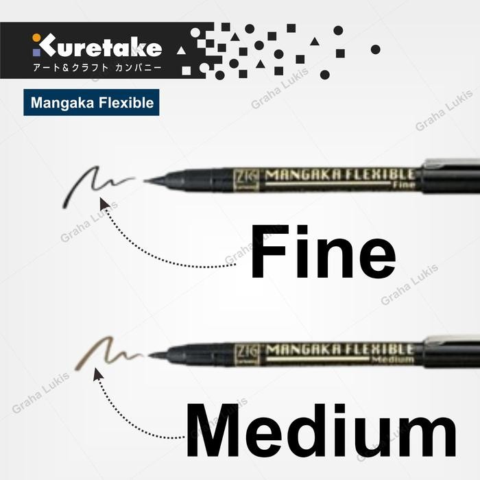 

Kuretake Zig Mangaka Flexible with Medium Black/Sepia Nib
