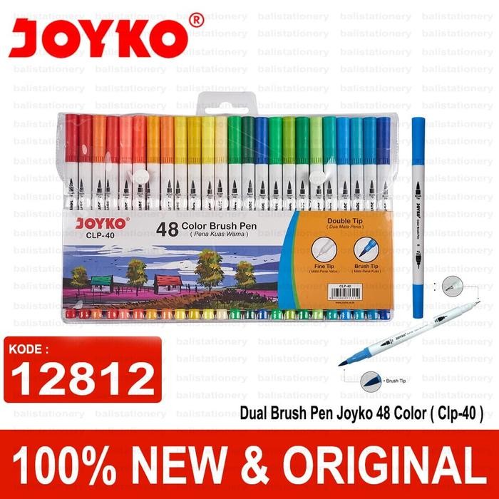 

Dual Brush Pen Joyko 48 Color ( Clp-40 )