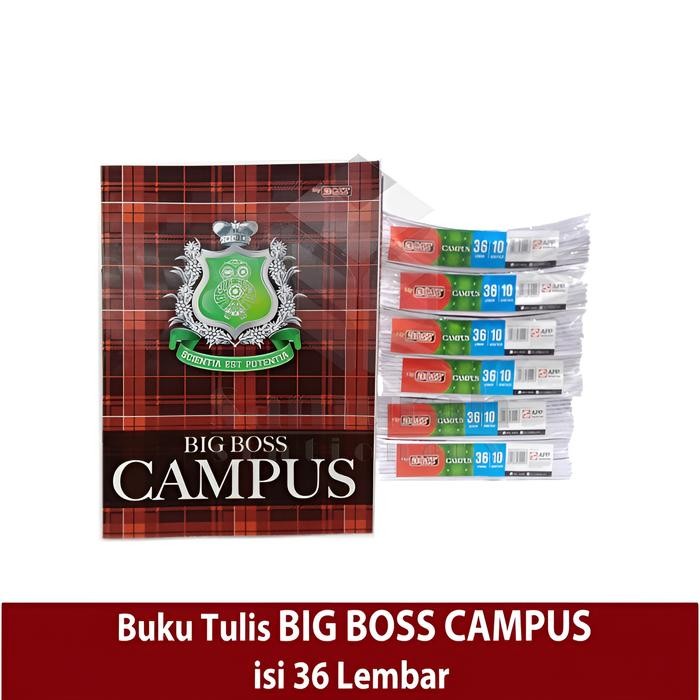 

10pcs Buku Tulis BIG BOSS 36 Lembar Per Pack isi 10 Buku Kertas Sekolah
