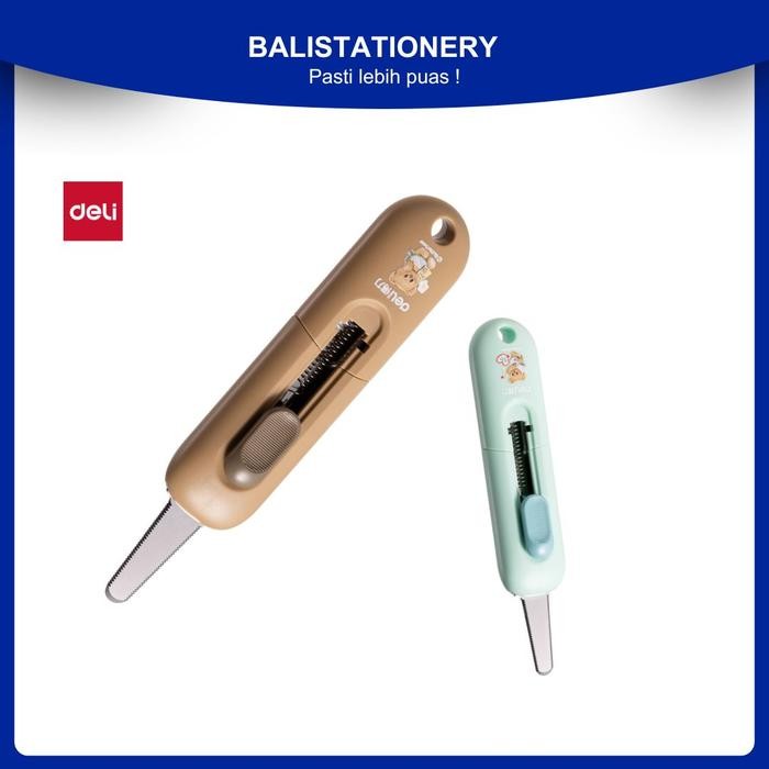 

Cutter Pisau Ukir Lucu HY180 Deli X Butterbear pisau bergerigi Stainless