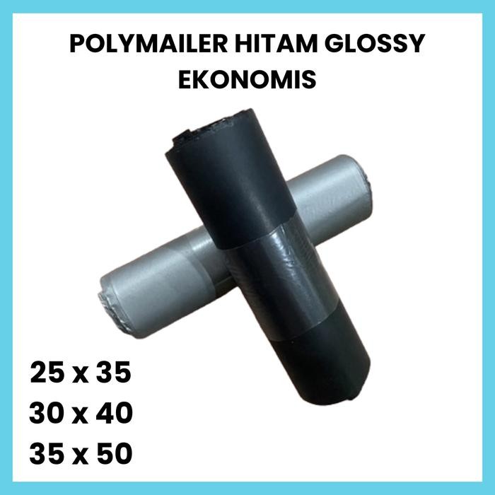

POLYMAILER HITAM GLOSSY EKONOMIS ISI 100 PCS 25X35 30X40 35X50 KODE 1478