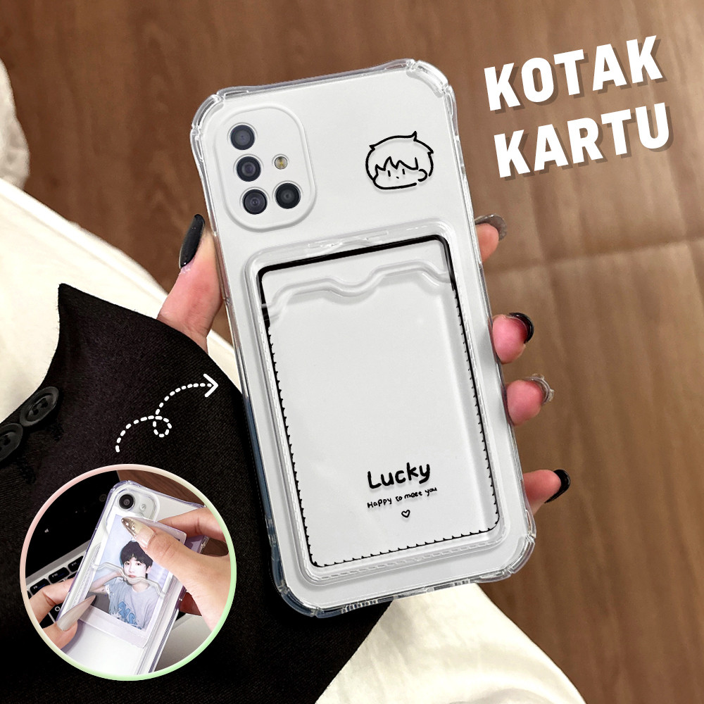 Casing Hp Untuk Compitable With Samsung Galaxy A51 Anti Jatuh Tempat Kartu Cassing Card Holder Softc