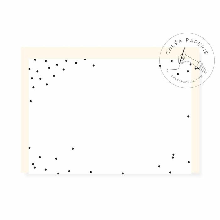 

Note Set / Dot Scatter Black / Stationery Set / Kartu Ucapan