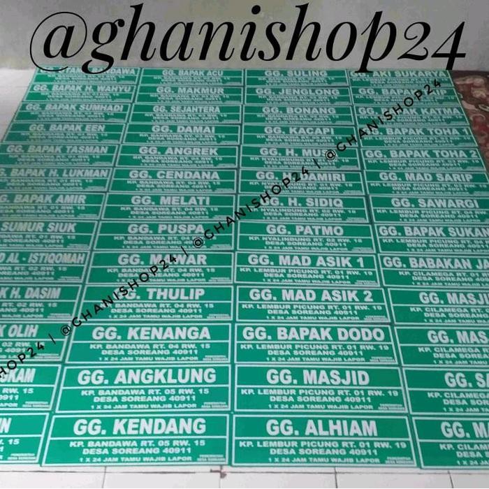 

Plang Nama Jalan Ukuran Panjang 50Cm Alumunium Plat